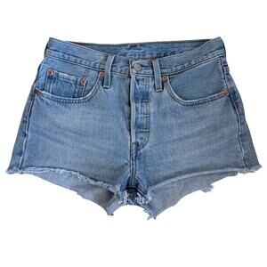 Levi's Denim Shorts Light Wash High-Rise Jeans Button Fly 100% Cotton Size 26